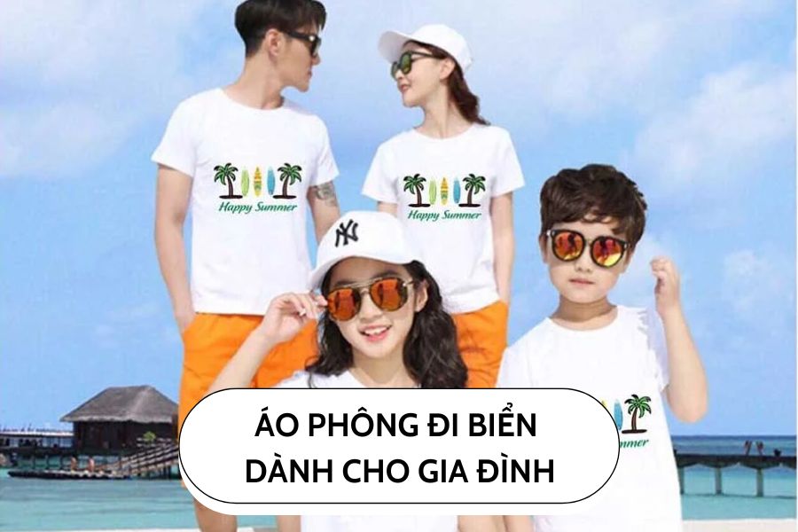 Đồng phục áo phông đi biển dành cho gia đình